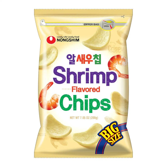 Nongshim Shrimp Flavored Chips, Crispy Korean Shrimp Asian Snack, 1 Pack